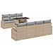 Set di Sofà da Giardino a 8 Pezzi con Cuscini Beige Polyrattan,  Sofà da Giardino a 2 Posti con Ripostiglio e Cuscini Beige Polyrattan - Foto miniatura 1