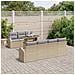 Set di Sofà da Giardino a 8 Pezzi con Cuscini Beige Polyrattan,  Sofà da Giardino a 2 Posti con Ripostiglio e Cuscini Beige Polyrattan - Foto miniatura 3
