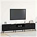 Mobile TV  con cassetto Nero Rovere 200x25x44 cm Legno ingegnerizzato - Foto miniatura 2