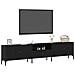Mobile TV  con cassetto Nero Rovere 200x25x44 cm Legno ingegnerizzato - Foto miniatura 3