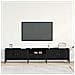Mobile TV  con cassetto Nero Rovere 200x25x44 cm Legno ingegnerizzato - Foto miniatura 4