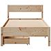 Letto senza Materasso 75x190 cm in Legno Massello Pino - Foto miniatura 4