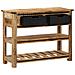 Tavolo Consolle 100x35x75 Cm In Legno Massello Di Mango - Foto miniatura 3
