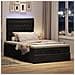 Struttura Letto Pouf con Materassi Nero 120x200 cm Velluto - Foto miniatura 3