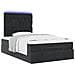 Struttura Letto Pouf con Materassi Nero 120x200 cm Velluto - Foto miniatura 6