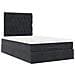 Struttura Letto Pouf con Materassi Nero 120x200 cm Velluto - Foto miniatura 7