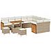 Set Divano da Giardino 12 pcs Beige e Crema 90 x 55 x 71 cm - Foto miniatura 1
