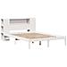 Letto Libreria senza Materasso Bianco 135x190 cm Legno di Pino - Foto miniatura 3