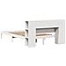 Letto Libreria senza Materasso Bianco 135x190 cm Legno di Pino - Foto miniatura 8