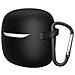 Custodia Protettiva In Silicone Compatibile Con Jbl Tune Flex 2 - Cover Anti-caduta Per Auricolari Black - Foto miniatura 1