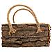Cesto In Legno Con Manici Marroni 25x25x11h - Foto miniatura 3