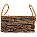 Cesto In Legno Con Manici Marroni 25x25x11h - Foto miniatura 4