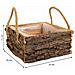 Cesto In Legno Con Manici Marroni 25x25x11h - Foto miniatura 5