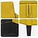 Set di Divani con Storage 2 pz Giallo Poliestere - Foto miniatura 2