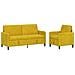 Set di Divani con Storage 2 pz Giallo Poliestere - Foto miniatura 1