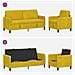 Set di Divani con Storage 2 pz Giallo Poliestere - Foto miniatura 5