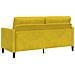 Set di Divani con Storage 2 pz Giallo Poliestere - Foto miniatura 6