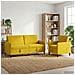 Set di Divani con Storage 2 pz Giallo Poliestere - Foto miniatura 9