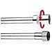 "FLESSIBILE ANTITORSIONE CROMO LUX BOSSINI 1/2""x1/2"" FF 150 cm (1,5 mt) Cromato" - Foto miniatura 1
