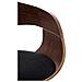 Sgabello rétro Kingston con Braccioli - Sgabello Bar Girevole 360° in Tessuto e Legno I Sgabello Alto Bancone Regolabile 63 - 77 cm Noce / Nero - Foto miniatura 5
