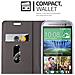 Custodia Compatibile Con Htc One M8 In Blu Scuro Nero - Coperchio Protettiva Con Chiusura Magnetica, Funzione Stand E Tasca Per Le Carte - Foto miniatura 2