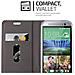 Custodia Compatibile Con Htc One M8 In Blu Scuro Nero - Coperchio Protettiva Con Chiusura Magnetica, Funzione Stand E Tasca Per Le Carte - Foto miniatura 6