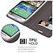 Custodia Compatibile Con Htc One M8 In Blu Scuro Nero - Coperchio Protettiva Con Chiusura Magnetica, Funzione Stand E Tasca Per Le Carte - Foto miniatura 7
