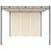 Gazebo Da Giardino Con Tenda Laterale 4x3x2,25 M Crema - Foto miniatura 2
