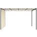 Gazebo Da Giardino Con Tenda Laterale 4x3x2,25 M Crema - Foto miniatura 3
