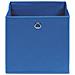 Scatole Portaoggetti con Coperchi 10pz Blu 32x32x32 cm Tessuto - Foto miniatura 4