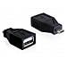 65296, USB 2.0-A, USB micro-B, Maschio / femmina, Nero - Foto miniatura 1