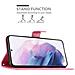 Custodia Compatibile Con Samsung Galaxy S21 In Rosa Fiore - Coperchio Protettivo In Design Floreale Con Chiusura Magnetica, Funzione Stand E Slot Per Carte - Foto miniatura 4
