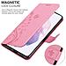 Custodia Compatibile Con Samsung Galaxy S21 In Rosa Fiore - Coperchio Protettivo In Design Floreale Con Chiusura Magnetica, Funzione Stand E Slot Per Carte - Foto miniatura 5