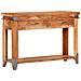 Tavolo Console 110x34x74 Cm In Legno Massello Di Acacia - Foto miniatura 1