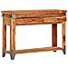Tavolo Console 110x34x74 Cm In Legno Massello Di Acacia - Foto miniatura 7