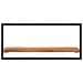 Mensole Parete 2pz 80x25x35 Cm Legno Massello Acacia E Acciaio - Foto miniatura 3