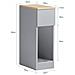 Set 2 Comodini 20x60x35 Cm Grigi Fbt111-hgx2 - Foto miniatura 3