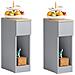 Set 2 Comodini 20x60x35 Cm Grigi Fbt111-hgx2 - Foto miniatura 1