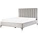 Letto Matrimoniale Con Contenitore In Velluto Grigio 180 X 200 Cm Sezanne - Foto miniatura 5