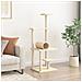 Albero Per Gatti Con Tiragraffi In Sisal Crema 136 Cm - Foto miniatura 2