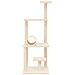 Albero Per Gatti Con Tiragraffi In Sisal Crema 136 Cm - Foto miniatura 3