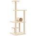 Albero Per Gatti Con Tiragraffi In Sisal Crema 136 Cm - Foto miniatura 5
