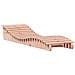 Lettino Prendisole 205x60x31,5 cm in Legno Massello di Douglas - Foto miniatura 2