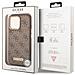 Cover Per Iphone 14 Pro Pu 4g Metal Plate, Marrone - Foto miniatura 3