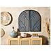 Decorazione Da Parete Blu Scuro E Beige 80 X 80 Ogan - Foto miniatura 1