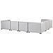 Set Da Giardino Modulare 7 Posti Grigio Chiaro Lato Destro Arezzo - Foto miniatura 6