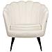 Poltrona Velluto Bianco Sporco Lovikka - Foto miniatura 4