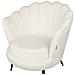 Poltrona Velluto Bianco Sporco Lovikka - Foto miniatura 6