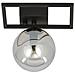 Lampada A Soffitto Imago - Nero, Grigio - Acciaio Verniciato A Polvere, Vetro - 20x21x18 Cm - Foto miniatura 2