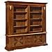 Cristalliera In Legno 2 Porte Scorrevoli Arte Povera Ciliegio /Foglia Oro 212x45x220 - Foto miniatura 1